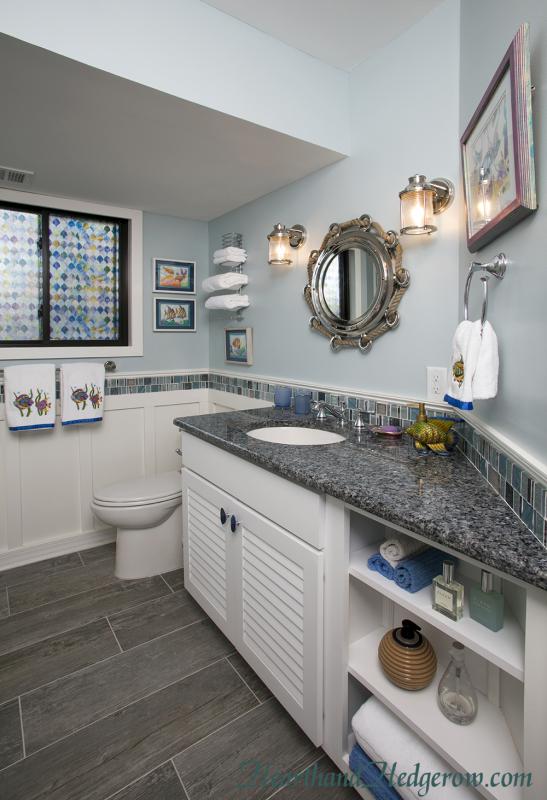 Plantation Style Louver Doors and Nautical Mirror