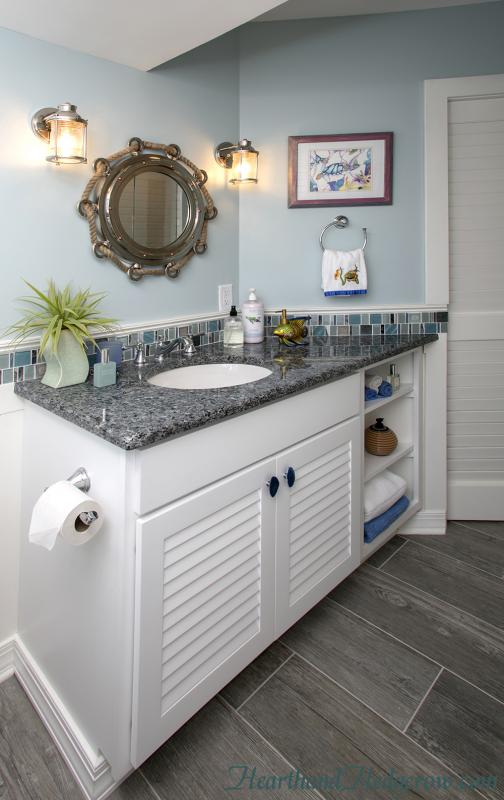 Plantation Louver Vanity and Porthole Mirror